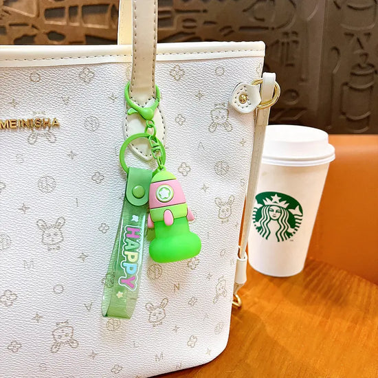 Rocket Night Light Luminous Keychain Pendant