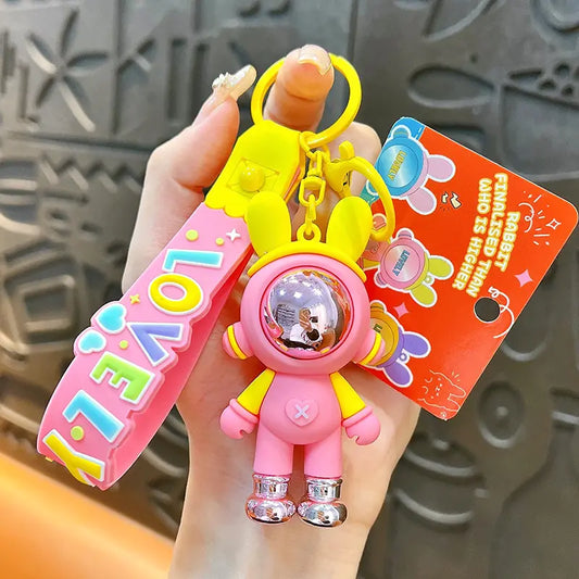 Mechanical Rabbit Keychain Pendant