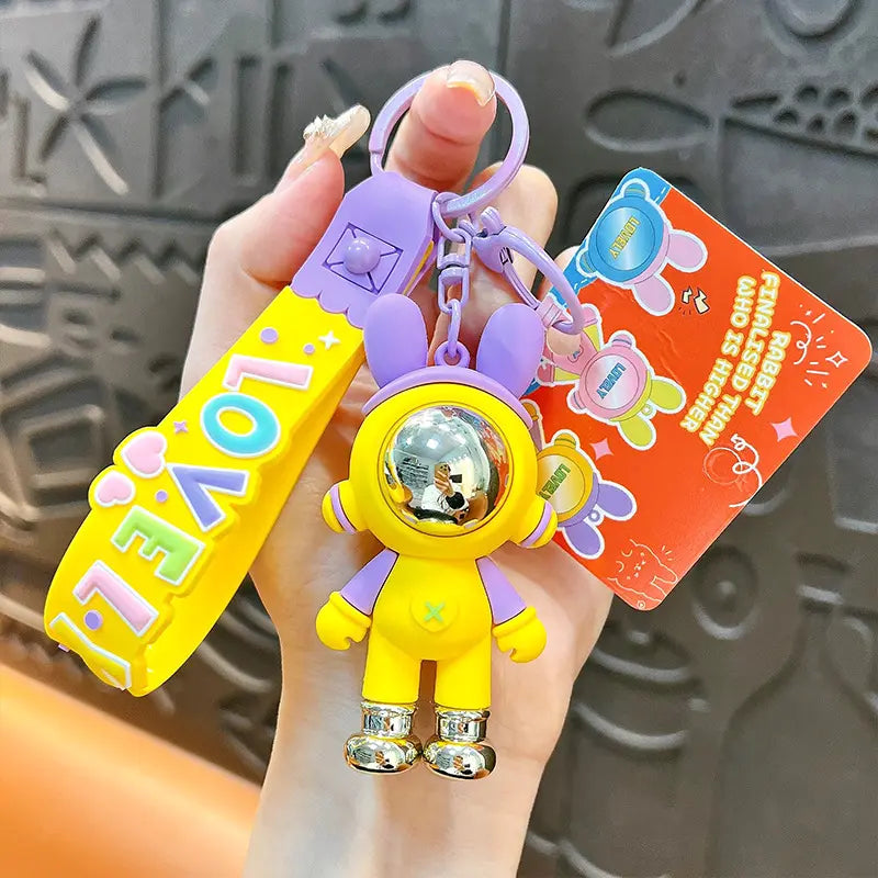 Mechanical Rabbit Keychain Pendant