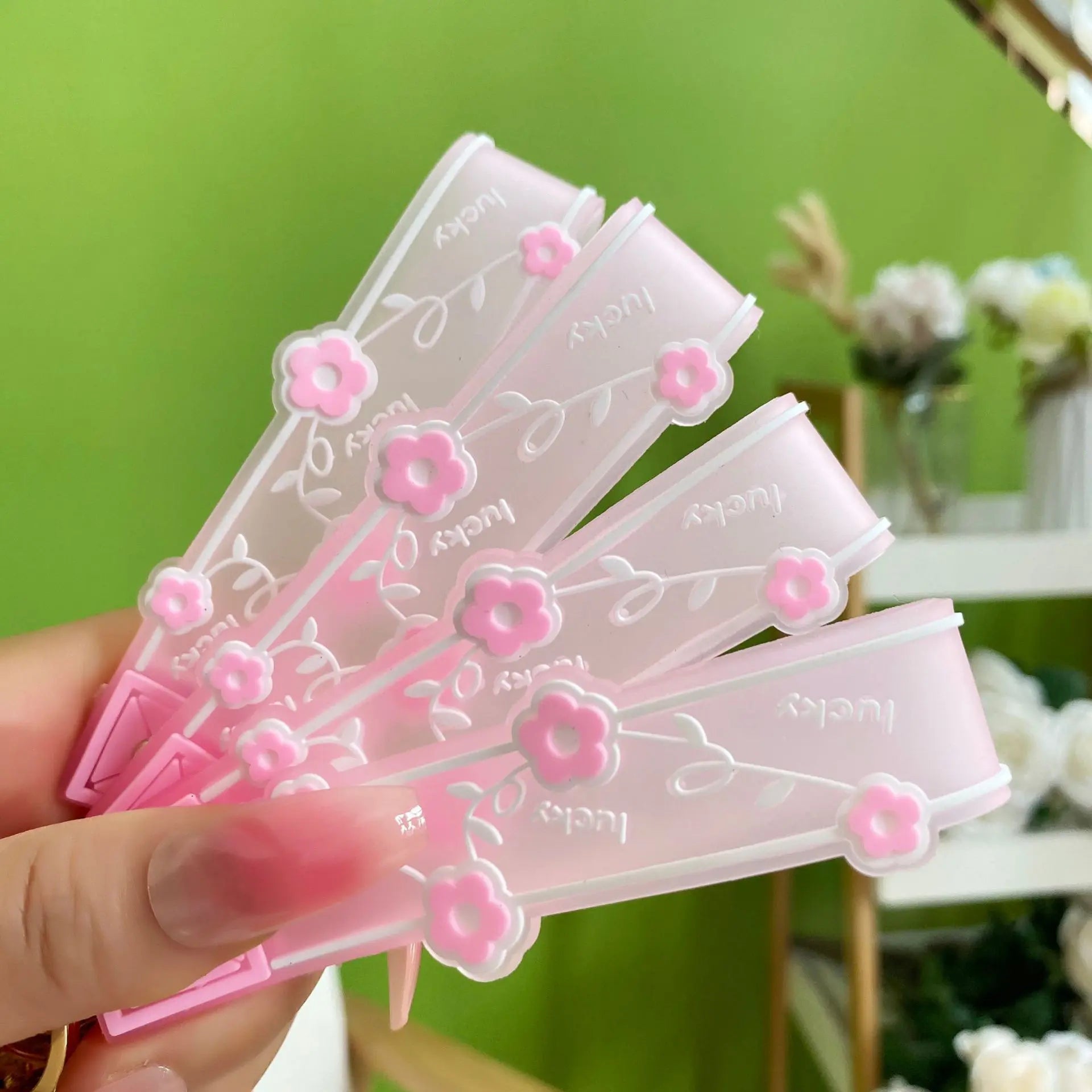 Floating Strawberry Liquid Quicksand Keychain Pendant