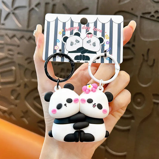 Panda Magnetic Couple Keychain Pendant