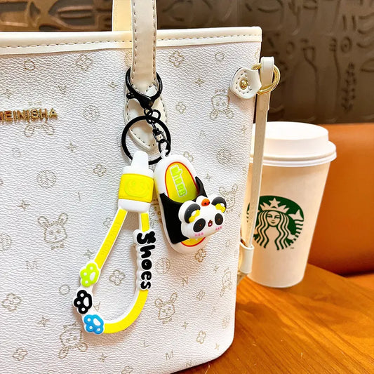 Panda Slippers Keychain Pendant - DanglePop