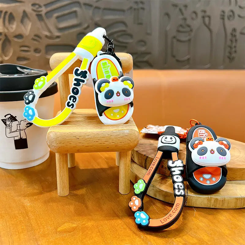 Panda Slippers Keychain Pendant - DanglePop
