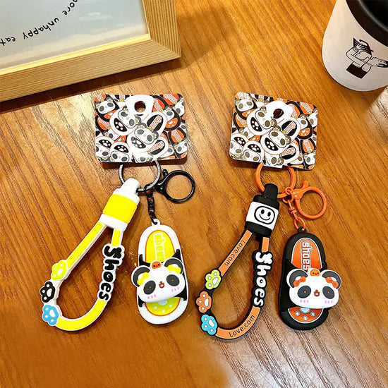 Panda Slippers Keychain Pendant - DanglePop
