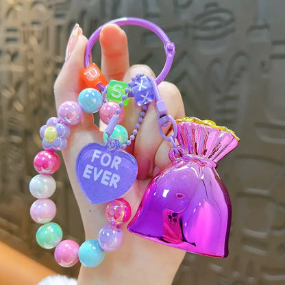 Money Bag Beaded Bracelet Keychain Pendant - DanglePop