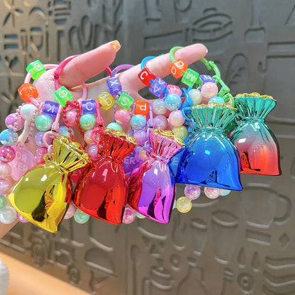 Money Bag Beaded Bracelet Keychain Pendant - DanglePop