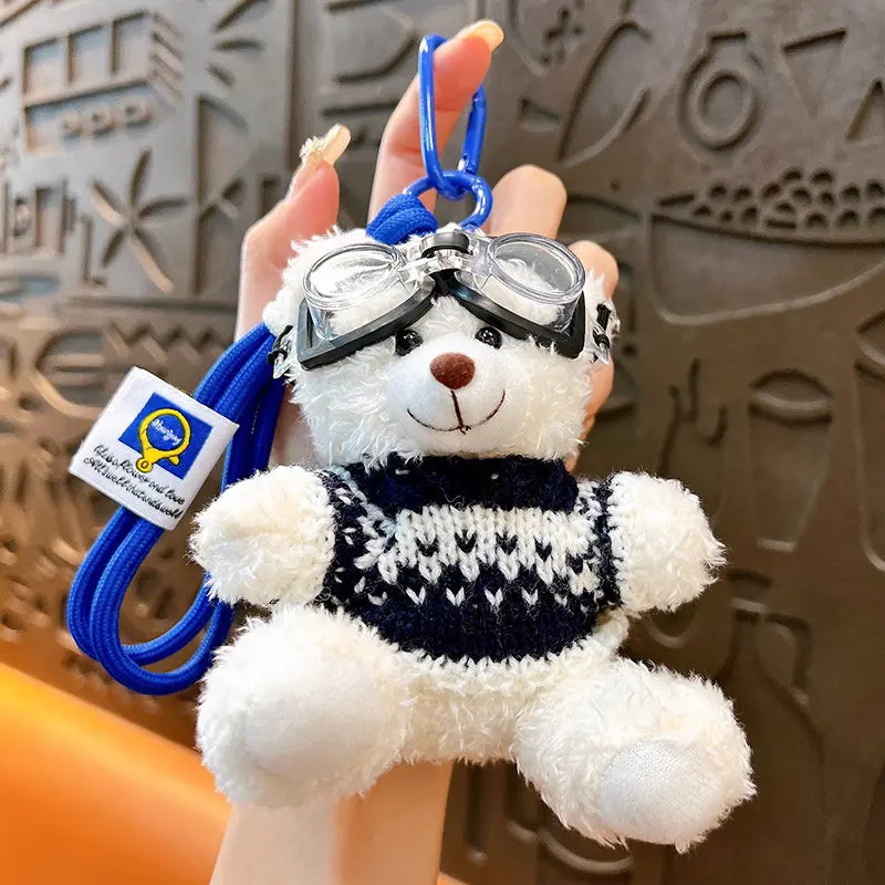 Pilot Plush Bear Keychain Pendant - DanglePop