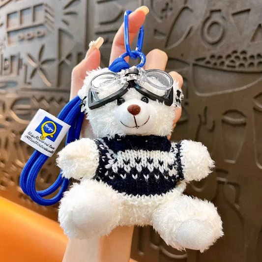 Pilot Plush Bear Keychain Pendant