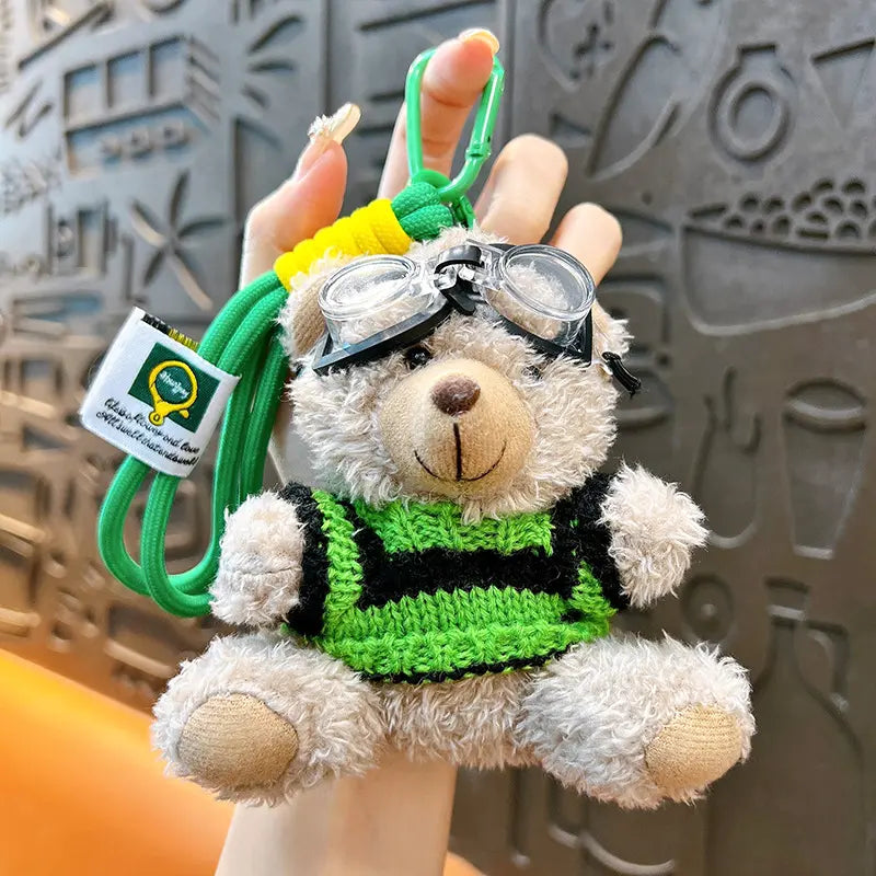 Pilot Plush Bear Keychain Pendant - DanglePop