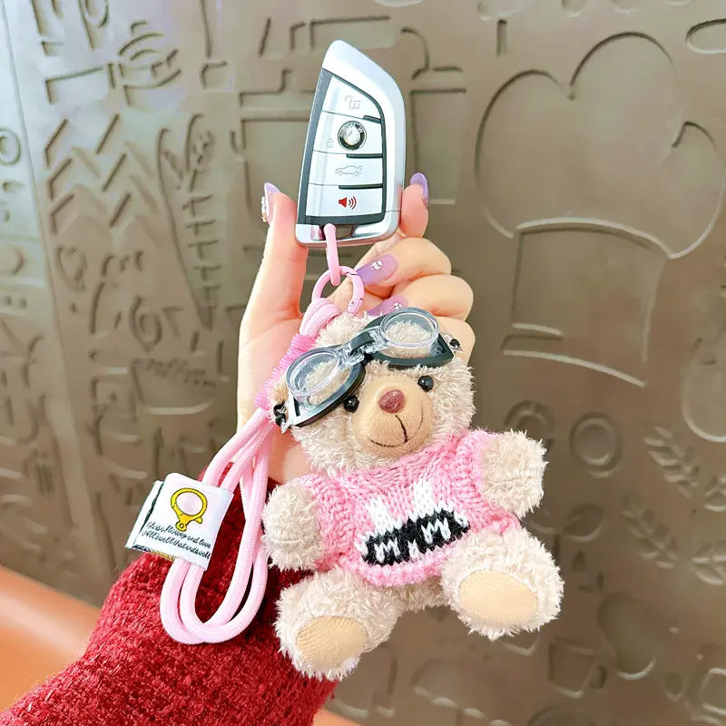 Pilot Plush Bear Keychain Pendant - DanglePop