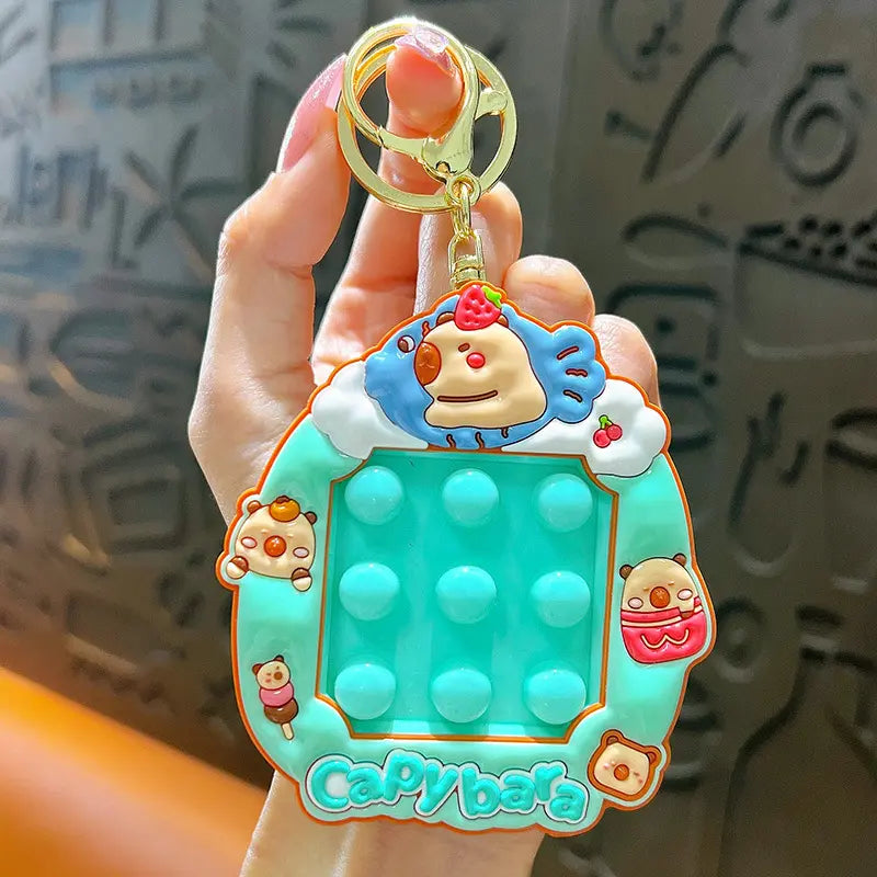 Capybara Squeeze Stress Relief Car Keychain Pendant - DanglePop