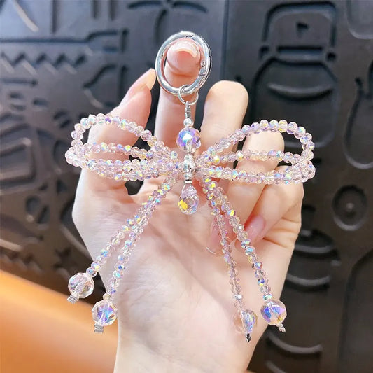 Crystal Bow Phone Chain Keychain Pendant