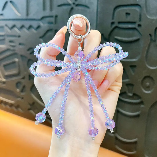 Crystal Bow Phone Chain Keychain Pendant - DanglePop