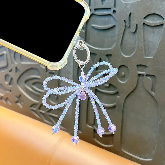 Crystal Bow Phone Chain Keychain Pendant - DanglePop