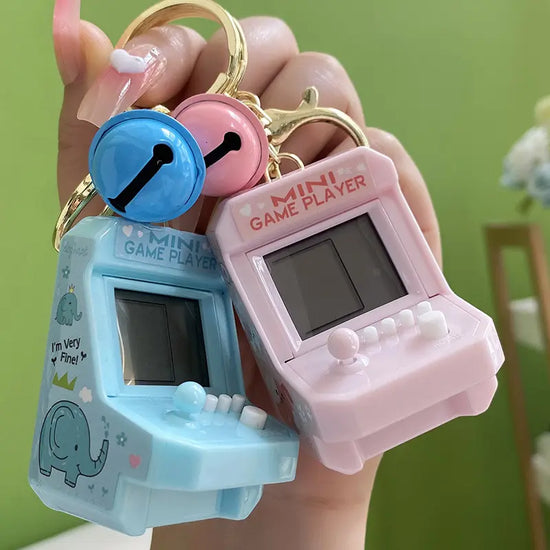 Handheld Mini Tetris Game Console Keychain Pendant