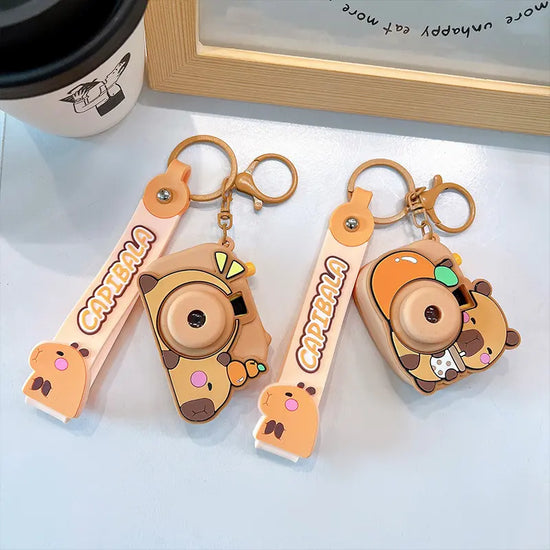 Capybara Projection Camera Keychain Pendant