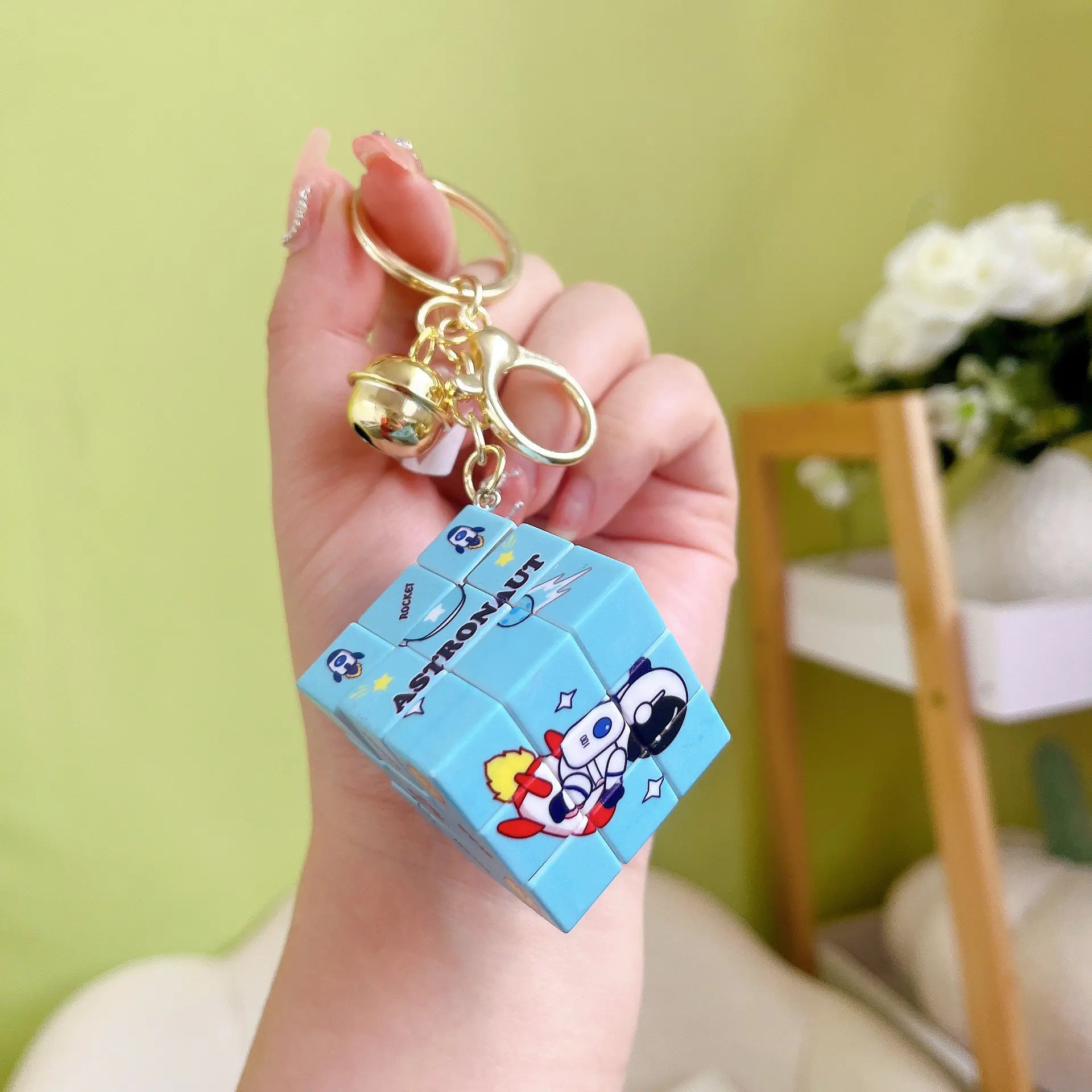 Rubik's Cube Pendant Keychain