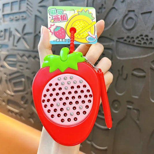 Fruit Party Stress Relief Magnetic Drawing Board Keychain Pendant