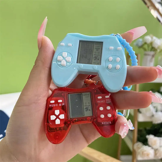 Mini Tetris Game Console Keychain Pendant