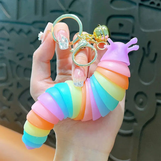 Snail Slug Caterpillar Keychain Pendant