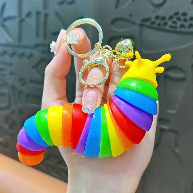 Snail Slug Caterpillar Keychain Pendant