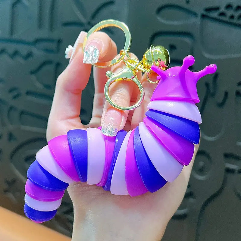 Snail Slug Caterpillar Keychain Pendant