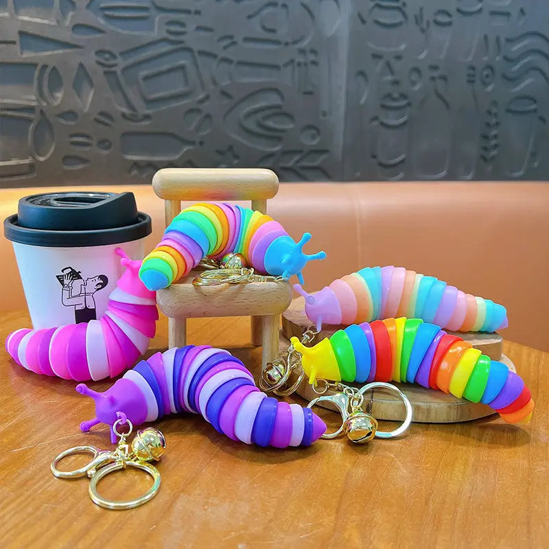 Snail Slug Caterpillar Keychain Pendant