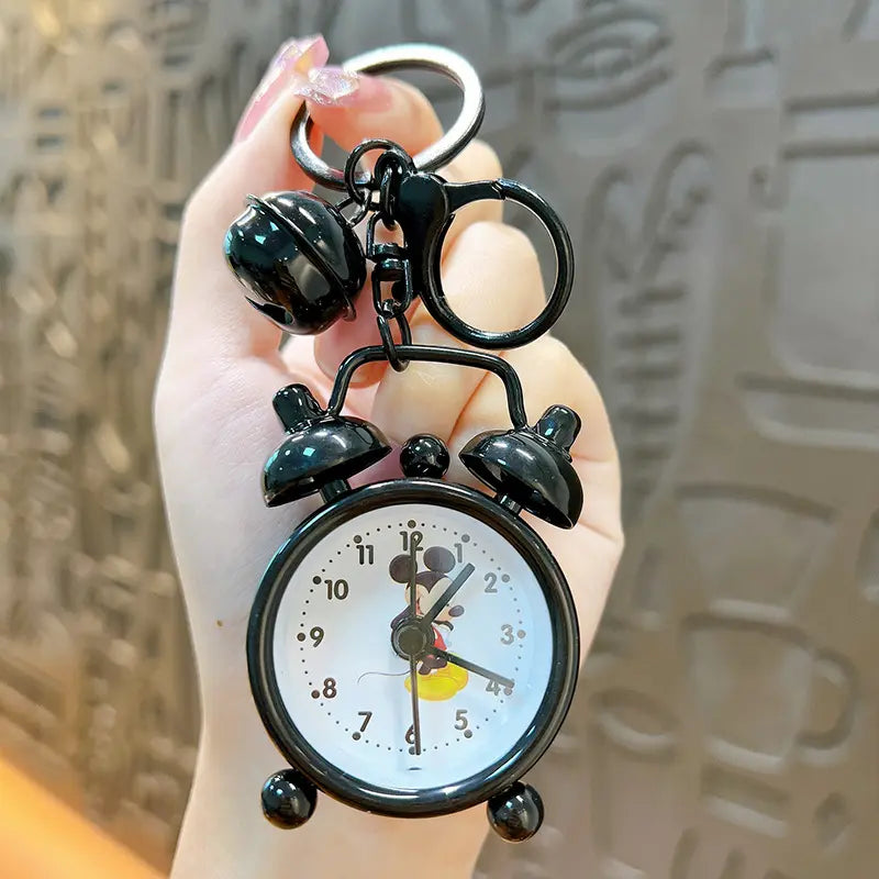 Mini Alarm Clock Cartoon Keychain Pendant