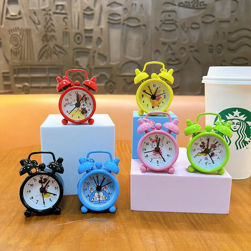 Mini Alarm Clock Cartoon Keychain Pendant