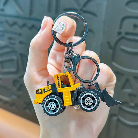 Engineering Vehicle Toy Keychain Pendant