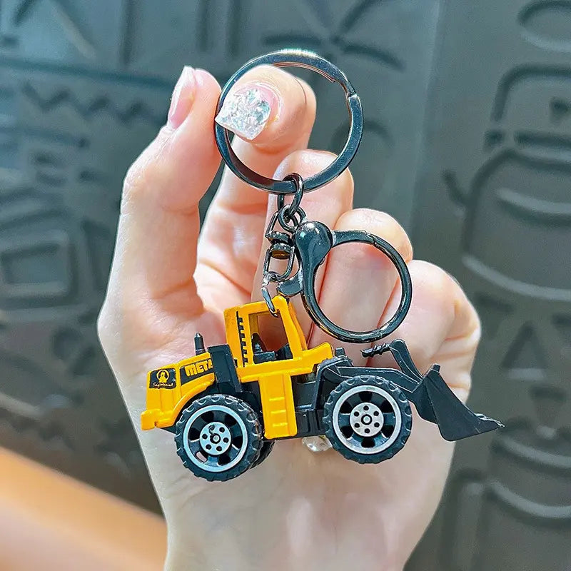 Engineering Vehicle Toy Keychain Pendant