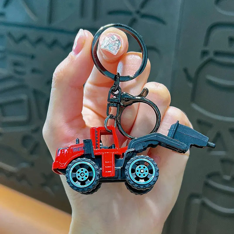 Engineering Vehicle Toy Keychain Pendant