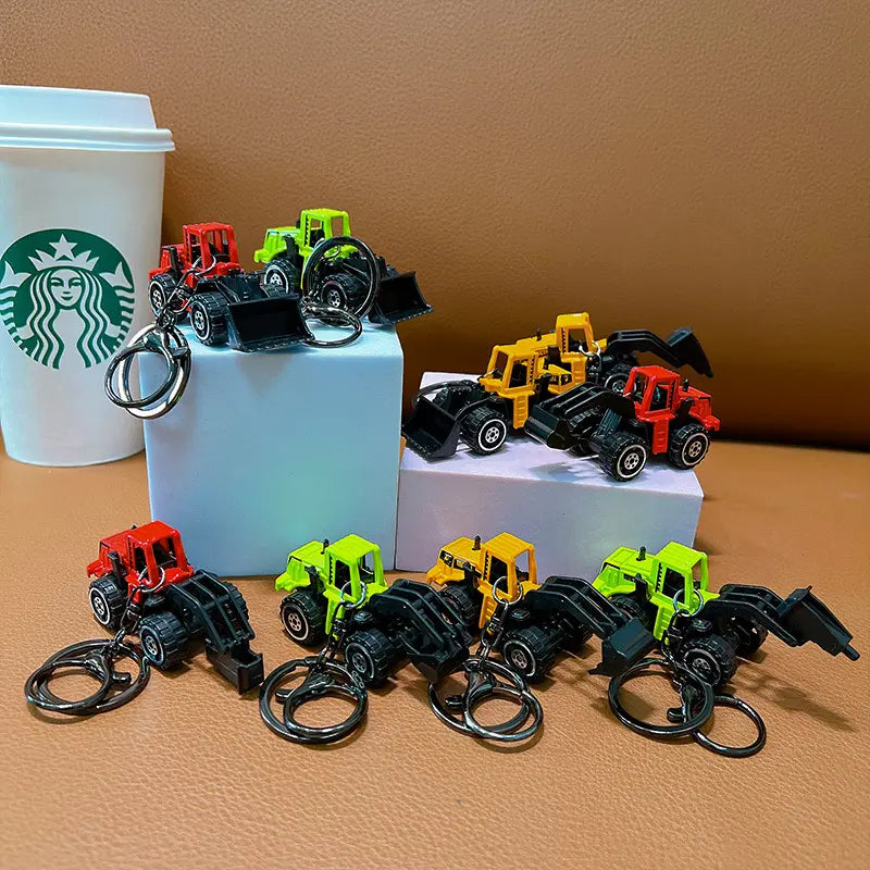 Engineering Vehicle Toy Keychain Pendant