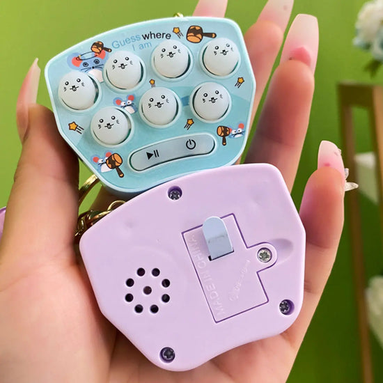 Handheld Mini Whack-A-Mole Game Console Keychain Pendant