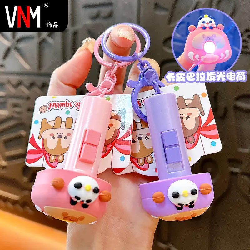 Capybara Luminous Flashlight Keychain Pendant