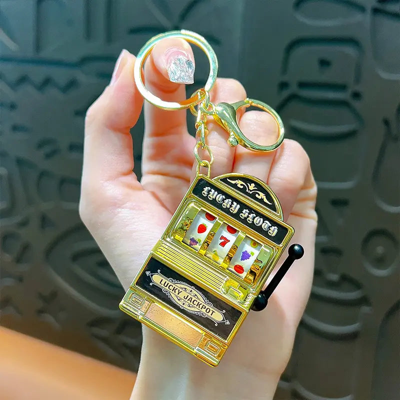 Fruit Slot Machine Keychain Pendant