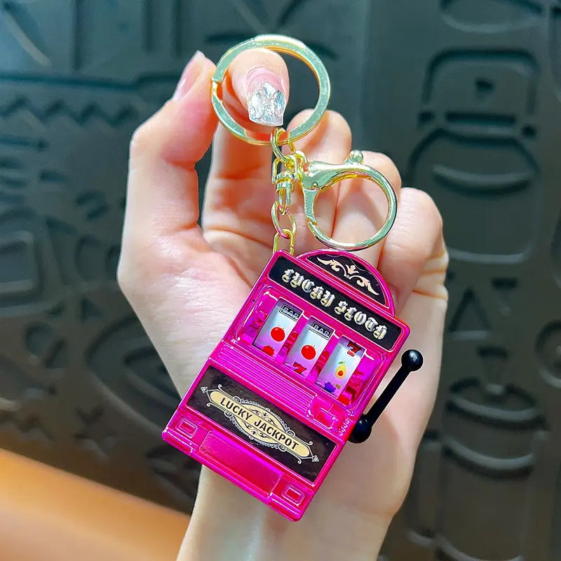 Fruit Slot Machine Keychain Pendant