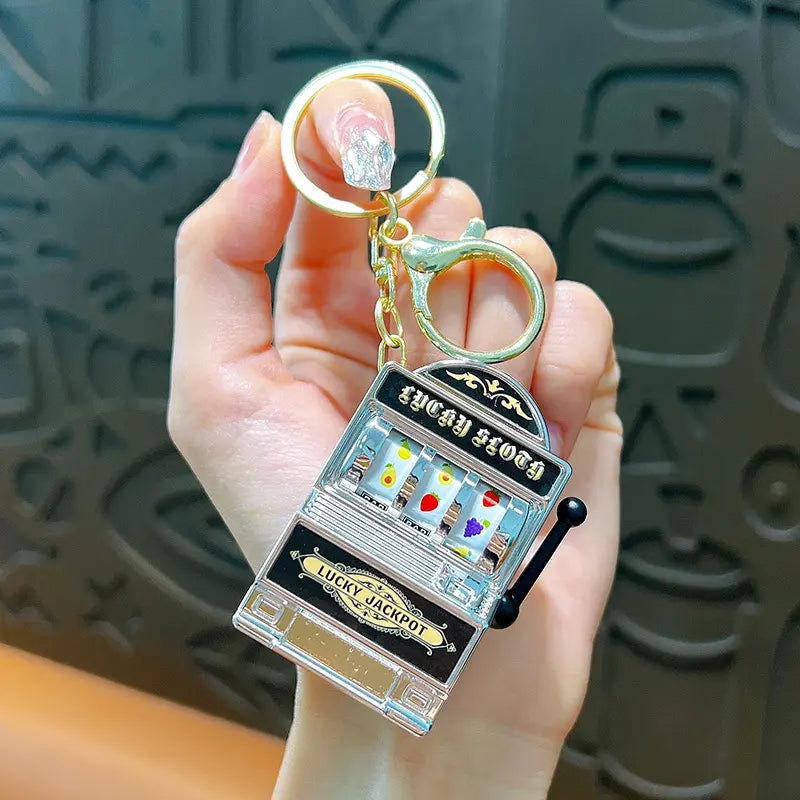 Fruit Slot Machine Keychain Pendant