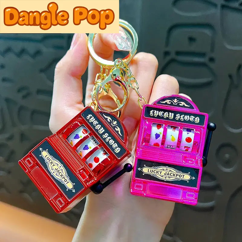 Fruit Slot Machine Keychain Pendant