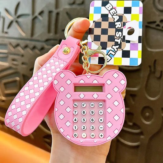 Bear Calculator Keychain Pendant