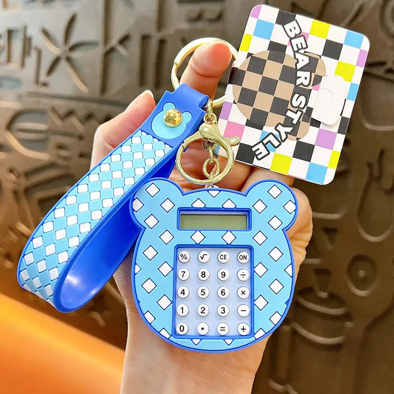 Bear Calculator Keychain Pendant