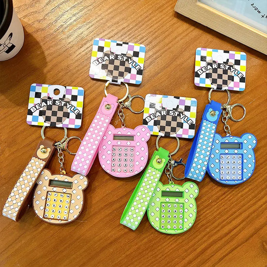 Bear Calculator Keychain Pendant