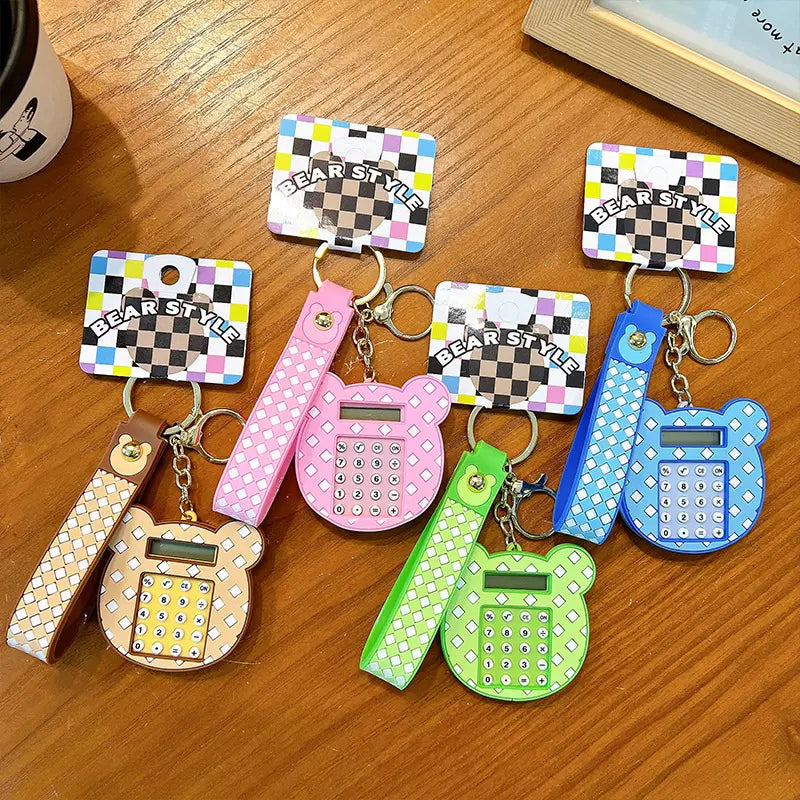 Bear Calculator Keychain Pendant