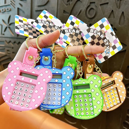 Bear Calculator Keychain Pendant