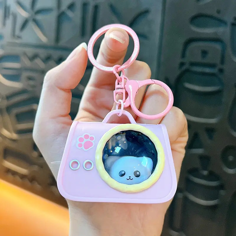 Lighted Cat Handbag Keychain Pendant