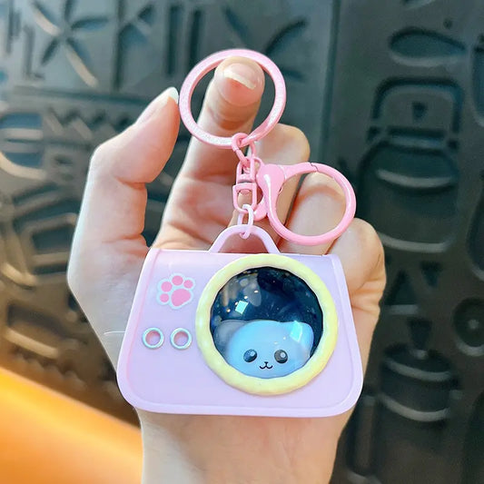 Lighted Cat Handbag Keychain Pendant