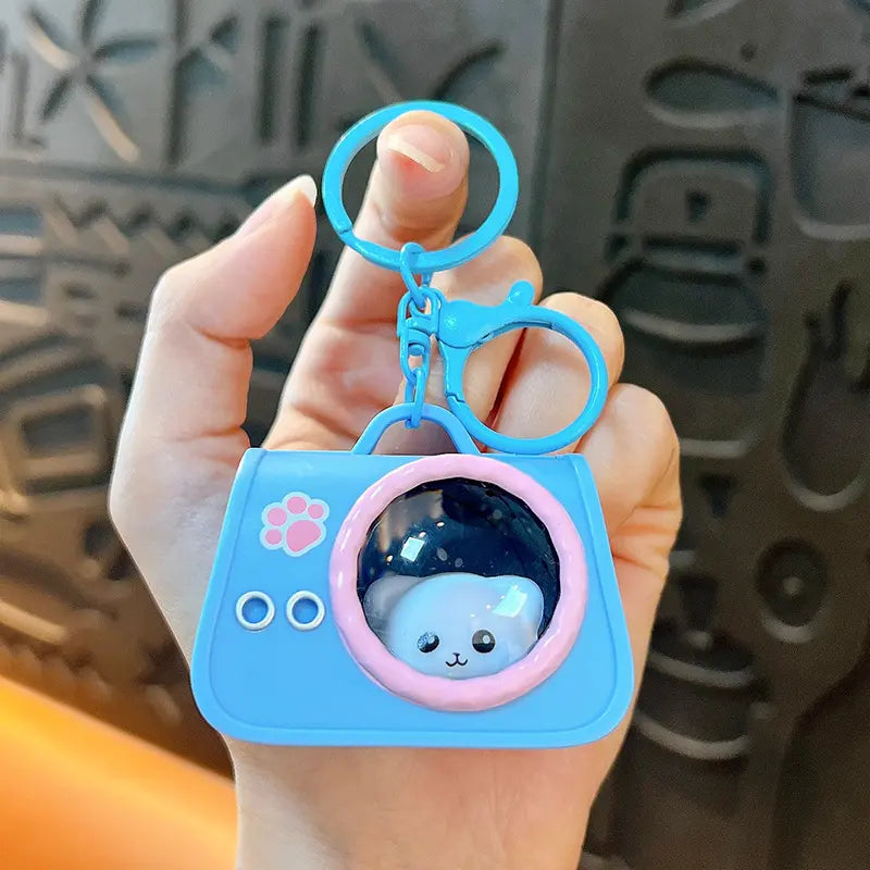 Lighted Cat Handbag Keychain Pendant