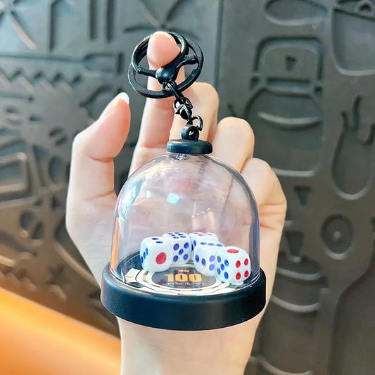 Fun Stress Relief Dice Keychain Pendant