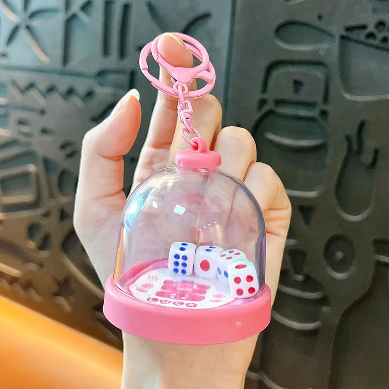 Fun Stress Relief Dice Keychain Pendant