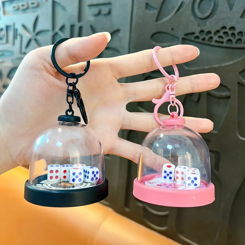 Fun Stress Relief Dice Keychain Pendant